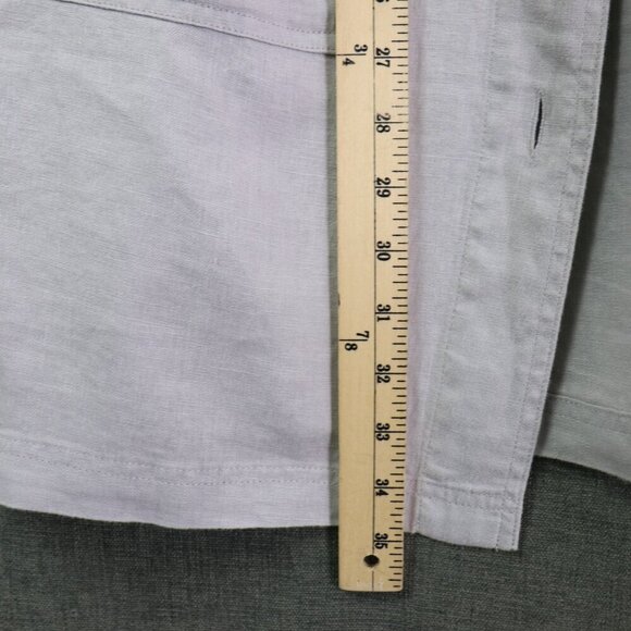 J. Jill Love Linen Artist Coat Jacket Tunic Women's Small Gray Pockets - Picture 14 of 16